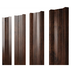 Штакетник М-образный GL 0,45 Print Twincolor Cherry Wood Штакетник М-образный GL 0,45 Print Twincolor Cherry Wood